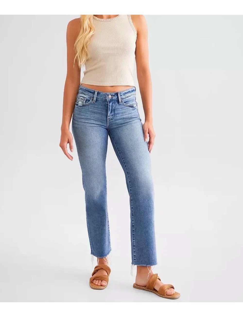 NEW $90 Buckle Black Fit No. 53 cropped straight stretch Jean sz 26 x 28